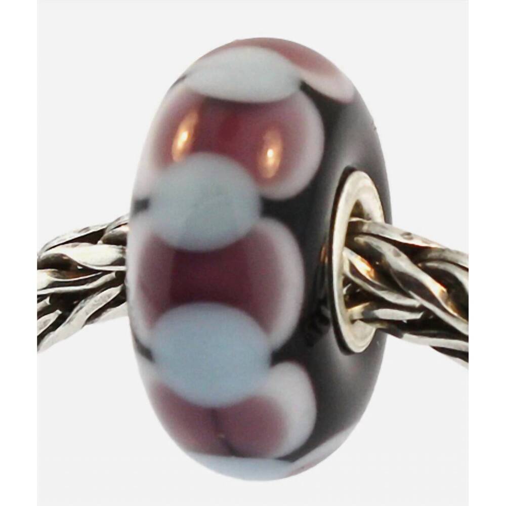NEW TROLLBEADS women's dolly glass bead charm in brown